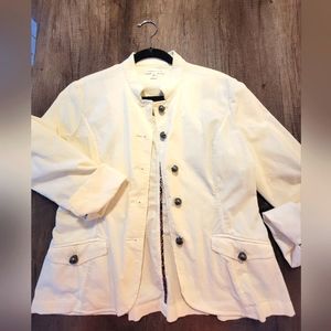 NWT Coldwater Creek Pin Wale Corduroy Shaped Jacket Sz 14